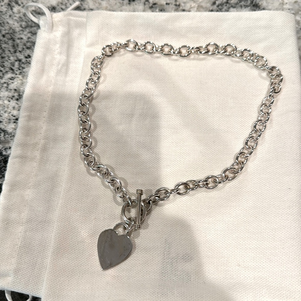 Sterling silver heart necklace